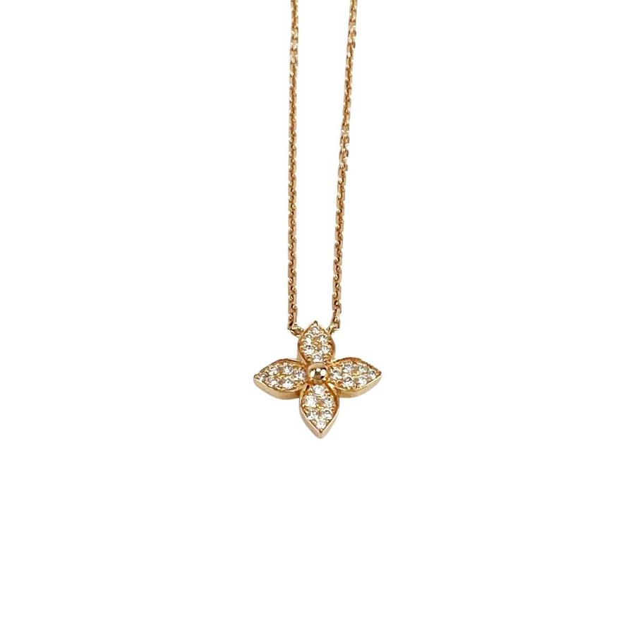 ルイヴィトン ■新同■ ペンダント スター ブロッサム ネックレス アクセサリー ダイヤ K18 PG750 ピンクゴールド Q93710 5.3g【684616】13 |  | 04