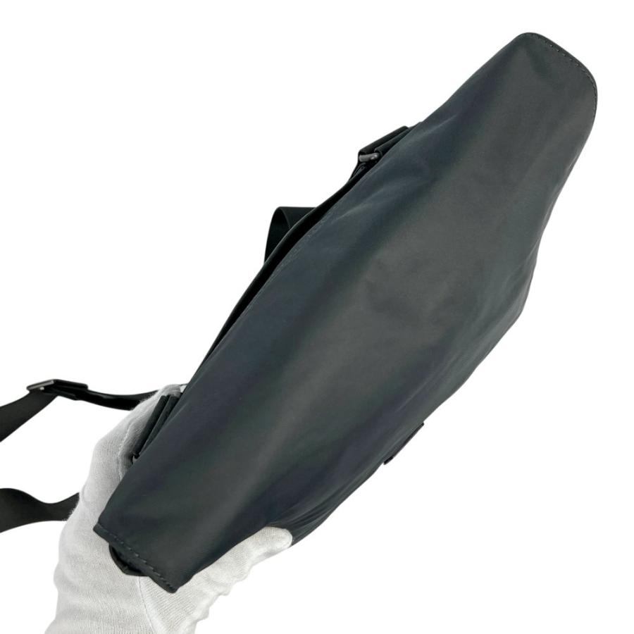 ダンヒル ■美品■ シャーシ スーパーライト バッグ ショルダー カバン ナイロン レザー グレー ブラック L3N164A【687389】5 |  | 05