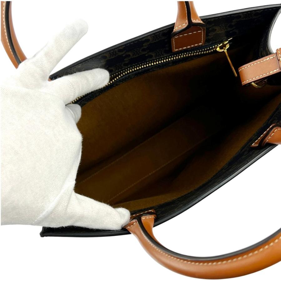 セリーヌ ■未使用■ バーティカル カバ スモール 2WAY ハンド ショルダー バッグ トリオンフ PVC レザー ブラウン 【687778】5 |  | 07