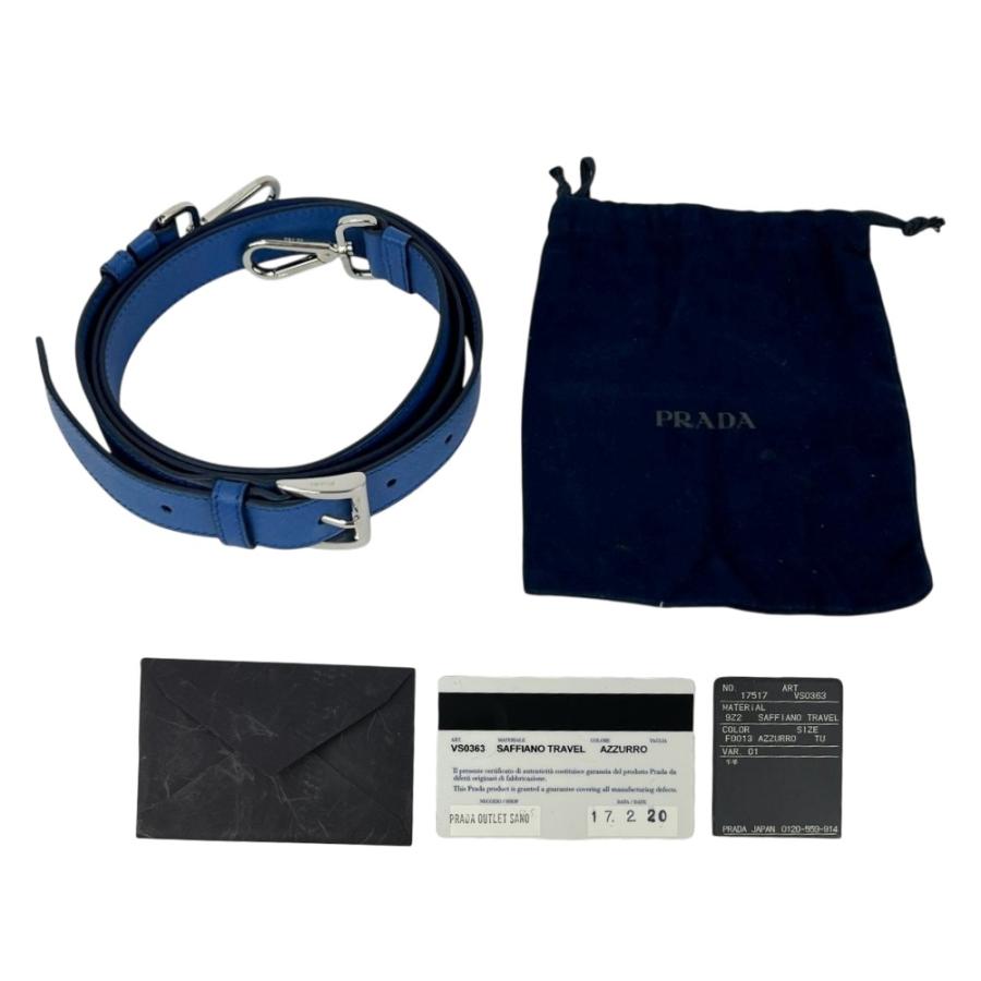 プラダ ■美品■ 2WAY ブリーフケース ビジネス バッグ ショルダー カバン トライアングルロゴ レザー ブルー VS0363 【687846】5 |  | 09