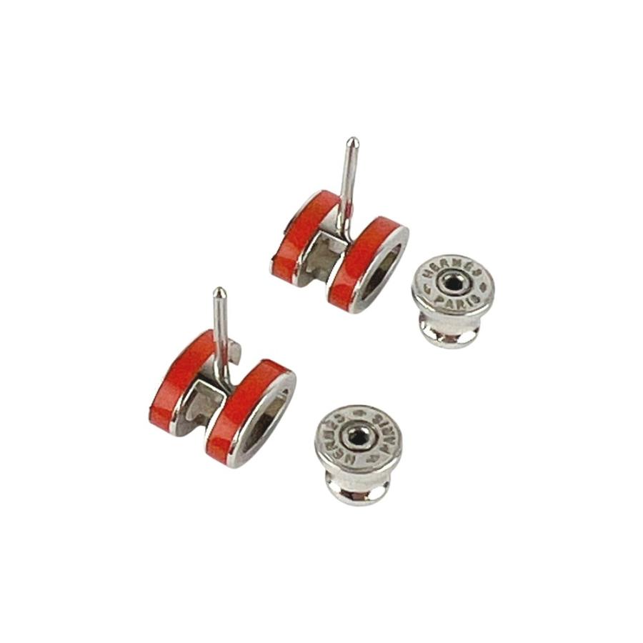 エルメス ■美品■ ミニ ポップアッシュ ピアス アクセサリー SS オレンジ シルバー 箱 【688089】8 |  | 06
