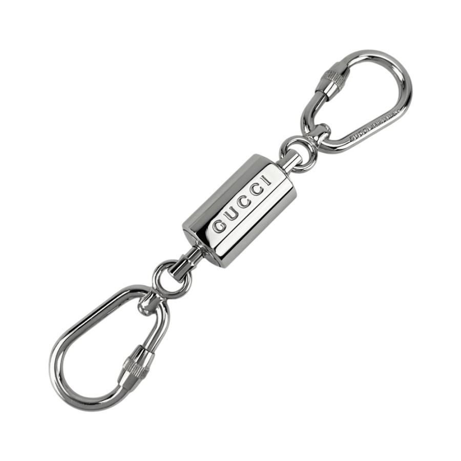 グッチ ■未使用■ ダブル カラビナ キーリング キーホルダー チャーム ロゴ ファッション SS シルバー 箱 【689505】5 |  | 01