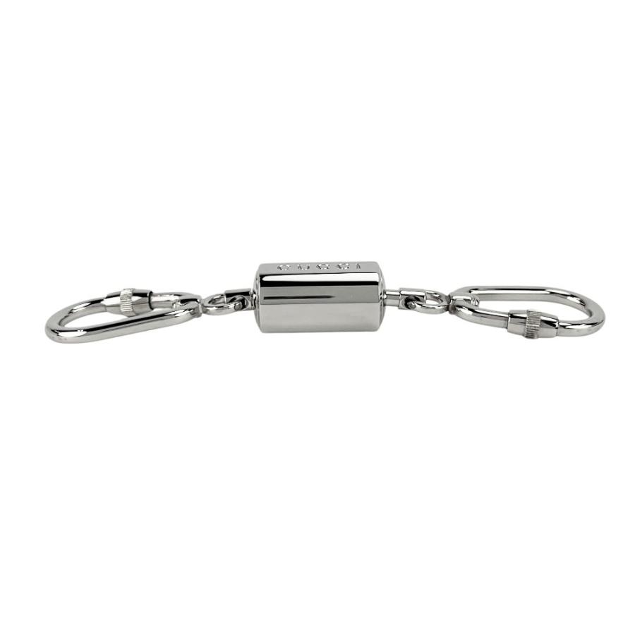 グッチ ■未使用■ ダブル カラビナ キーリング キーホルダー チャーム ロゴ ファッション SS シルバー 箱 【689505】5 |  | 04
