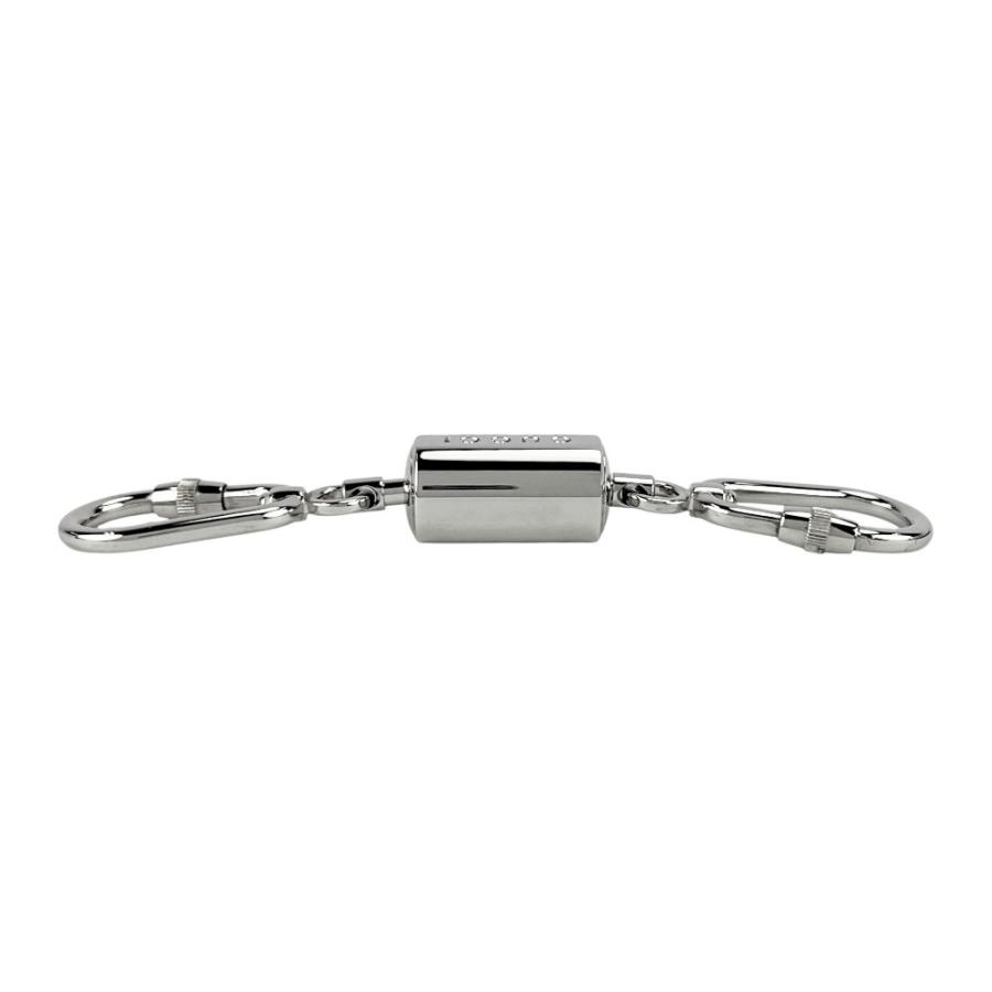 グッチ ■未使用■ ダブル カラビナ キーリング キーホルダー チャーム ロゴ ファッション SS シルバー 箱 【689505】5 |  | 05