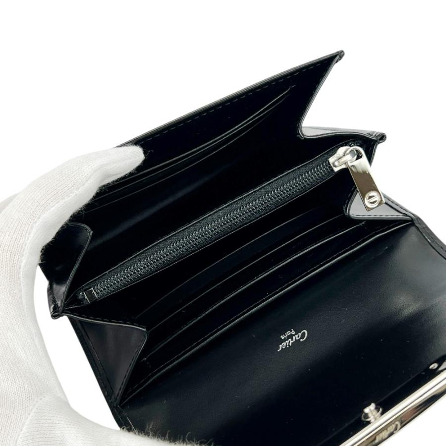 カルティエ ■新同■ ラブコレクション 二つ折り 財布 コンパクト ウォレット レザー ブラック 箱 【690730】11 |  | 05