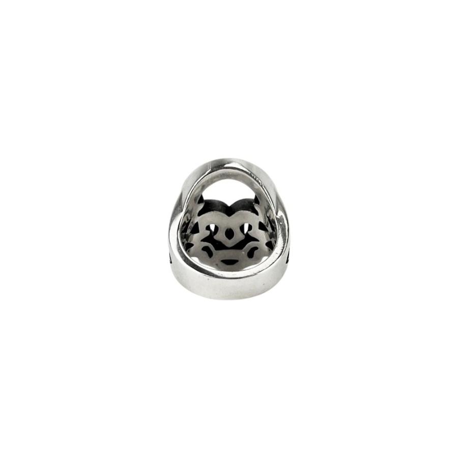 ジャスティンデイビス ■美品■ ホロウスカル リング 指輪 アクセサリー 黒石 SV925 シルバー #13 【690884】13 |  | 03