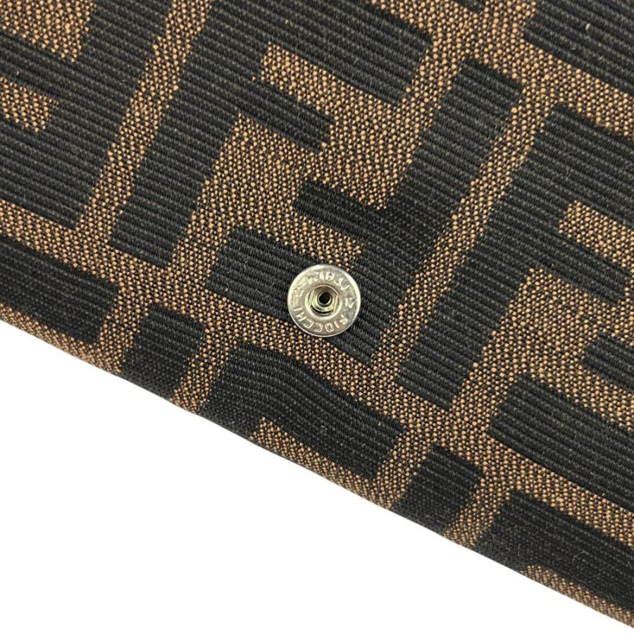 フェンディ □美品□ ズッカ 二つ折り 長財布 ウォレット キャンバス