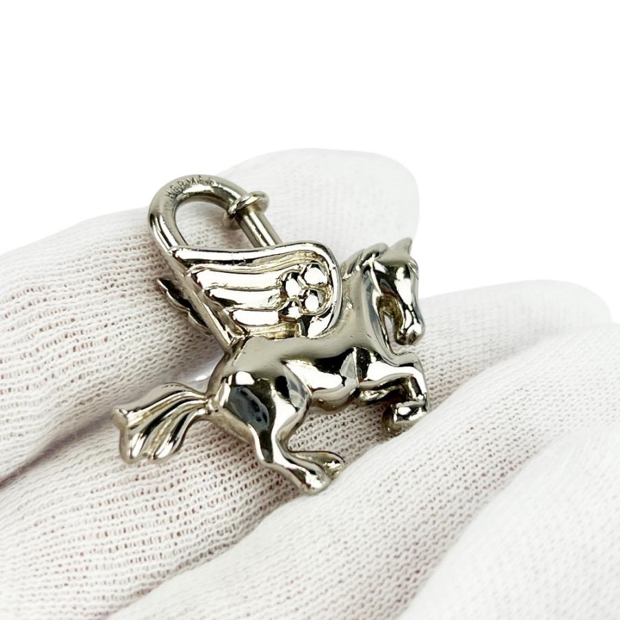 エルメス ■美品■ ペガサス カデナ バッグ チャーム キーホルダー SS シルバー 【691133】11 |  | 07