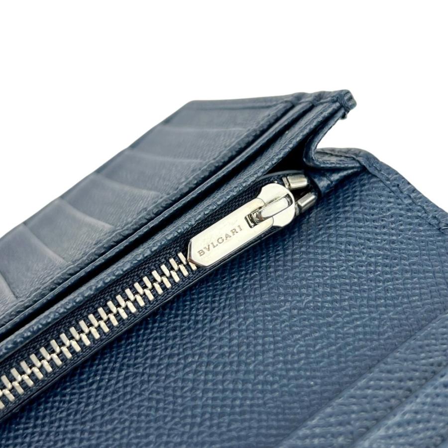 ブルガリ ■新同■ BB MAN 長財布 財布 ロング ウォレット 札入れ 小銭入れ レザー ネイビー 283811 箱 【693557】5 |  | 08