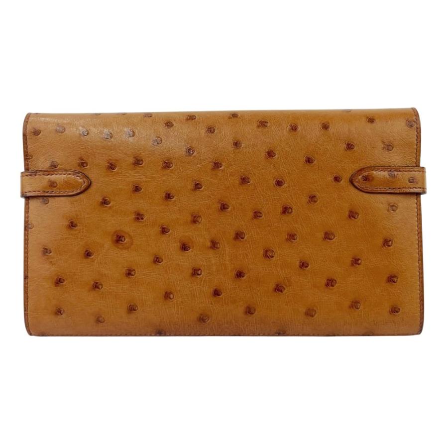 エルメス ■中古■ ケリーウォレット 長財布 オーストリッチ GP チェスナッツ ゴールド金具 C刻 【694134】8 |  | 01