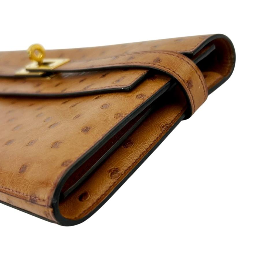 エルメス ■中古■ ケリーウォレット 長財布 オーストリッチ GP チェスナッツ ゴールド金具 C刻 【694134】8 |  | 03