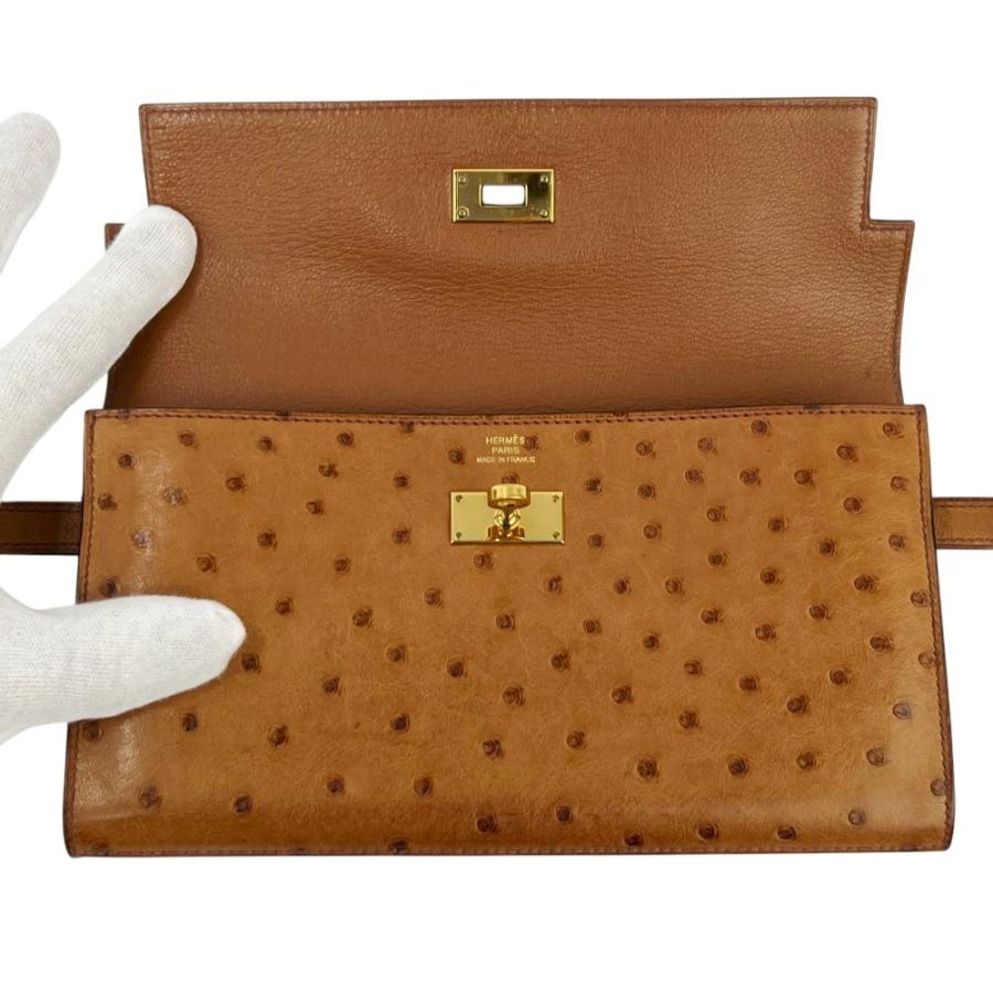 エルメス ■中古■ ケリーウォレット 長財布 オーストリッチ GP チェスナッツ ゴールド金具 C刻 【694134】8 |  | 06