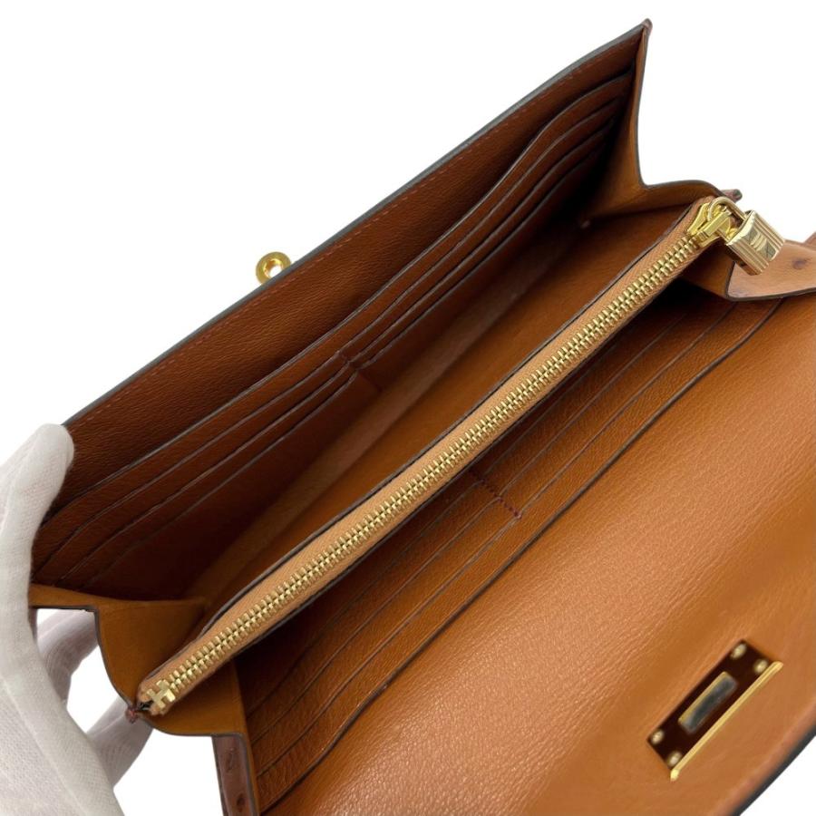 エルメス ■中古■ ケリーウォレット 長財布 オーストリッチ GP チェスナッツ ゴールド金具 C刻 【694134】8 |  | 08