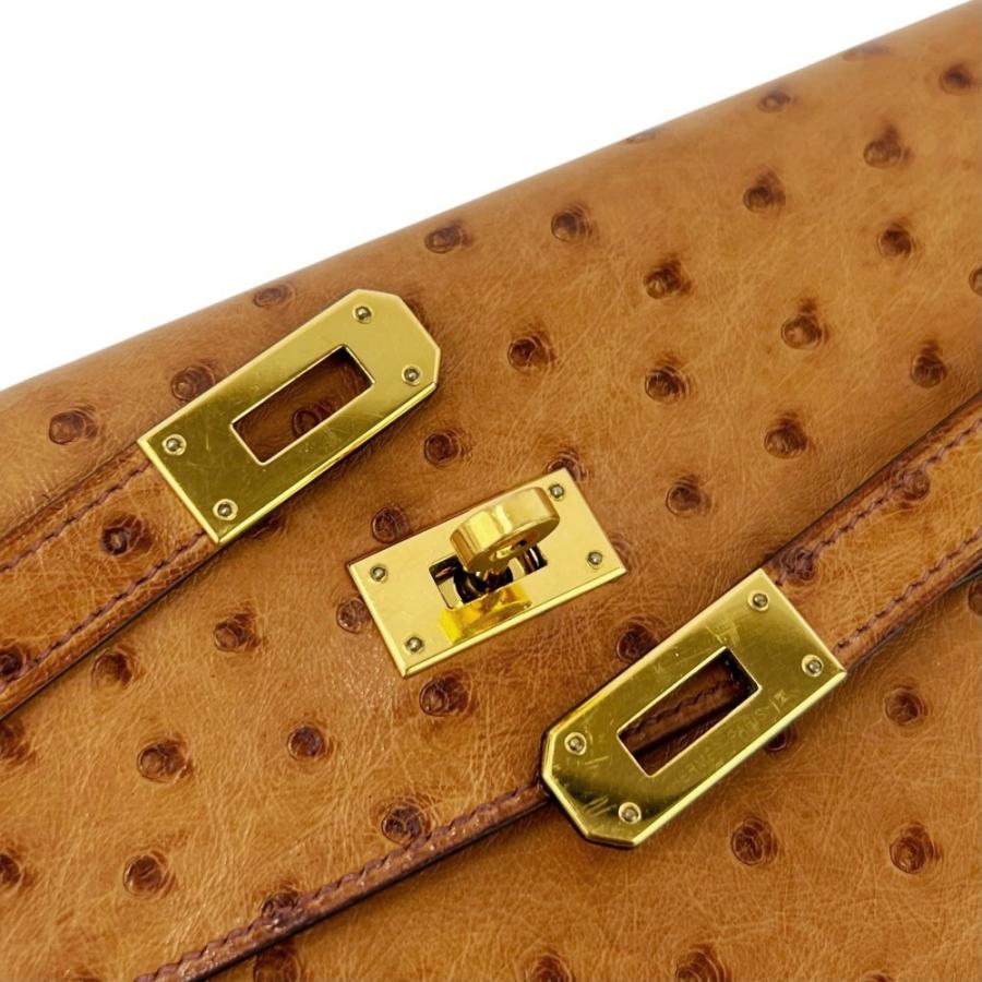 エルメス ■中古■ ケリーウォレット 長財布 オーストリッチ GP チェスナッツ ゴールド金具 C刻 【694134】8 |  | 09