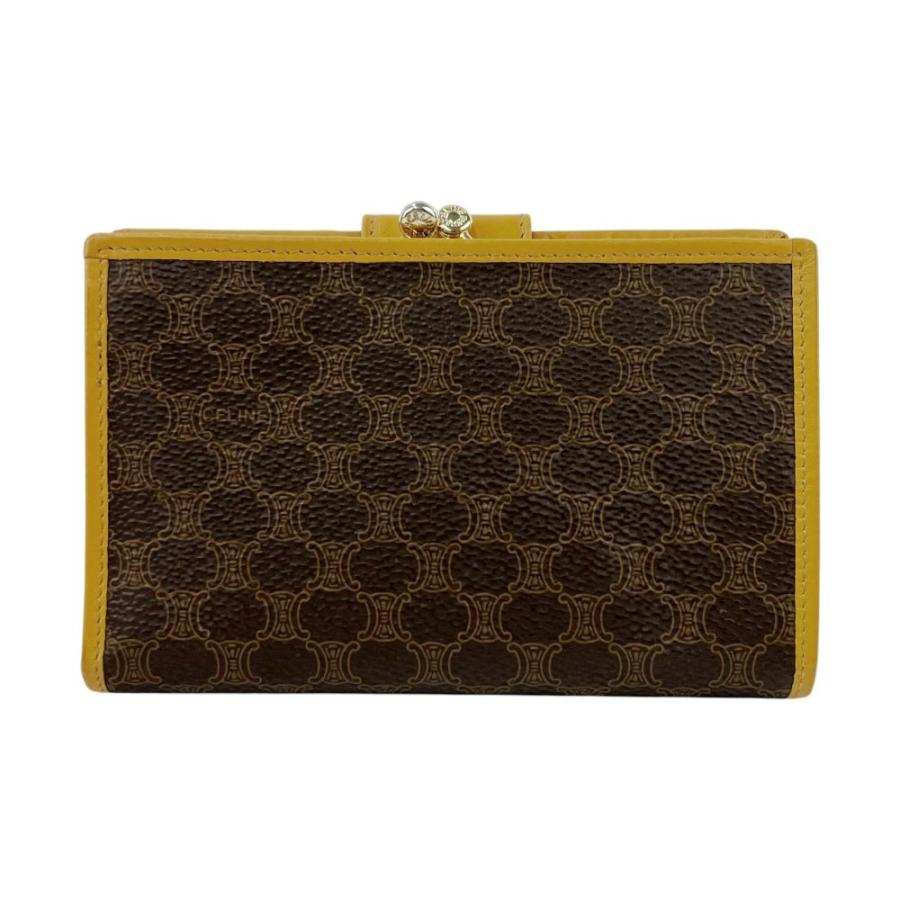セリーヌ ■中古■ マカダム 二つ折り 財布 ウォレット がま口 コインケース 小銭入れ PVC ブラウン 【695278】8 |  | 01