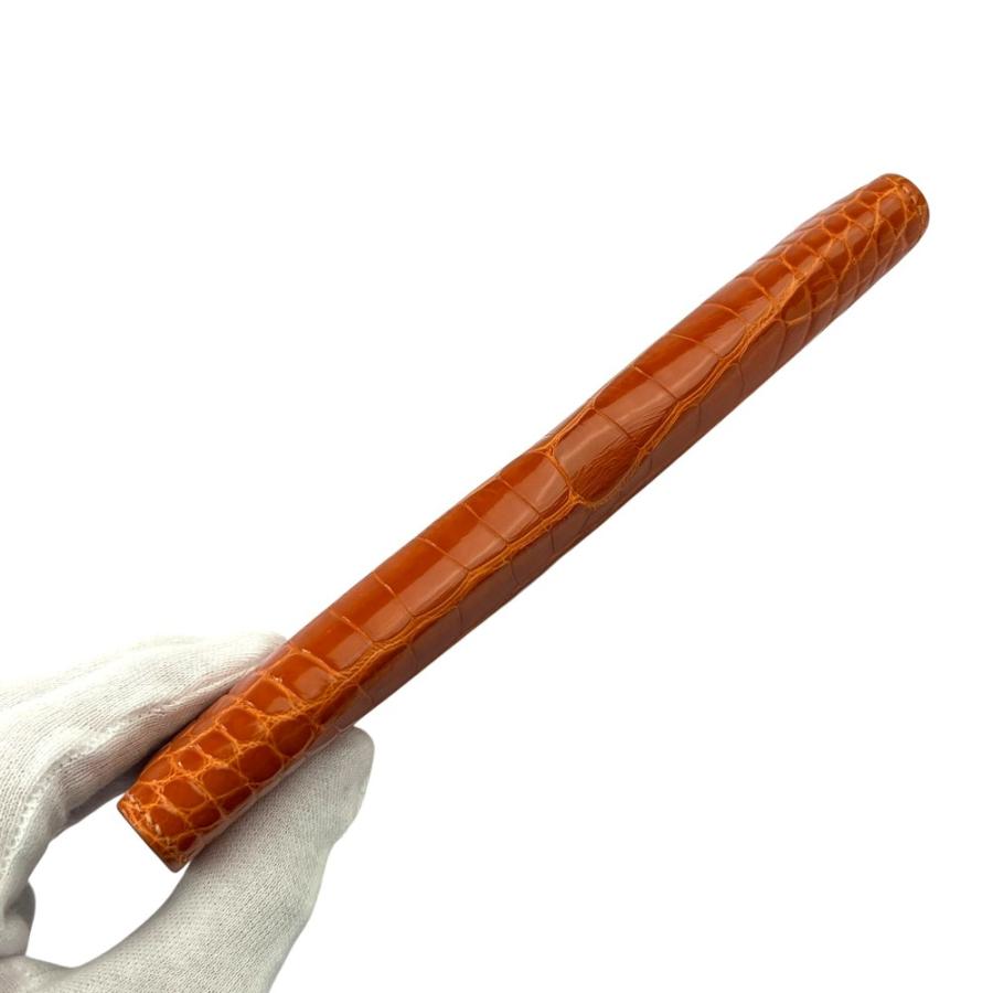 エルメス ■中古■ ベアン クラシック 長財布 二つ折り ウォレット アリゲーター オレンジ シルバー □J刻 箱 【696329】8 |  | 05
