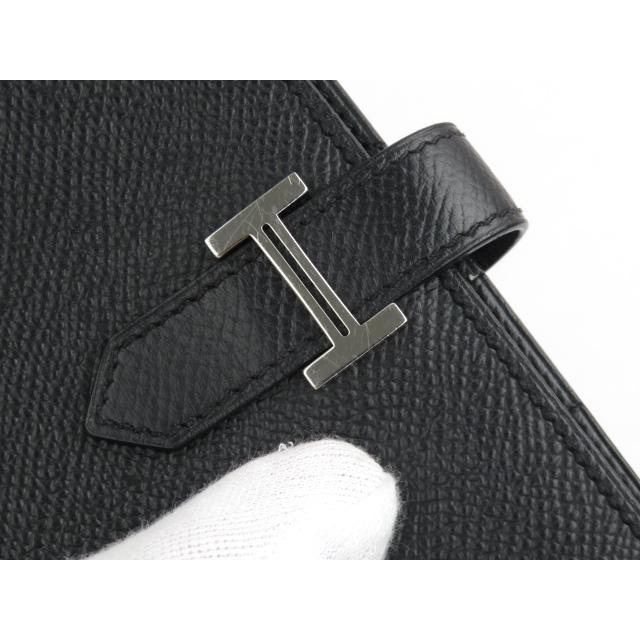 □美品□ エルメス ベアン 長財布 サイフ ブラック エプソン □P刻 箱