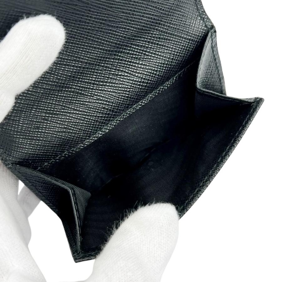 プラダ ■美品■  トライアングル 財布 三つ折り コンパクト ウォレット サイフ サフィアーノ ブラック 2MH042【697319】5 |  | 08