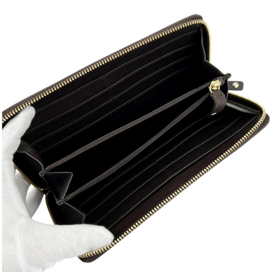 ロエベ ■美品■ ラウンドファスナー 長財布  財布 サイフ ウォレット 札入れ 札入れ アナグラム レザー ブラック 【697388】5 |  | 06