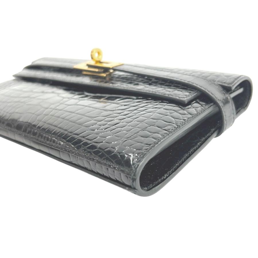 エルメス ■美品■ ケリー ウォレット ロング 長財布 財布 アリゲーター GP ブラック ゴールド A刻 箱 【697814】5 |  | 03