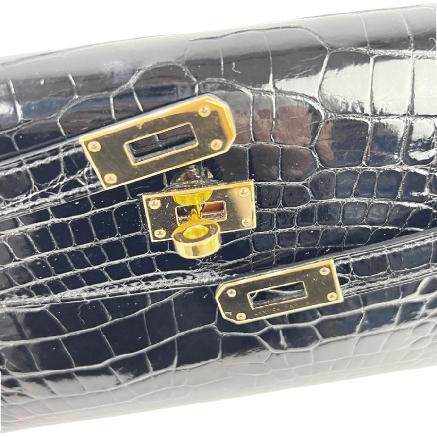 エルメス ■美品■ ケリー ウォレット ロング 長財布 財布 アリゲーター GP ブラック ゴールド A刻 箱 【697814】5 |  | 05