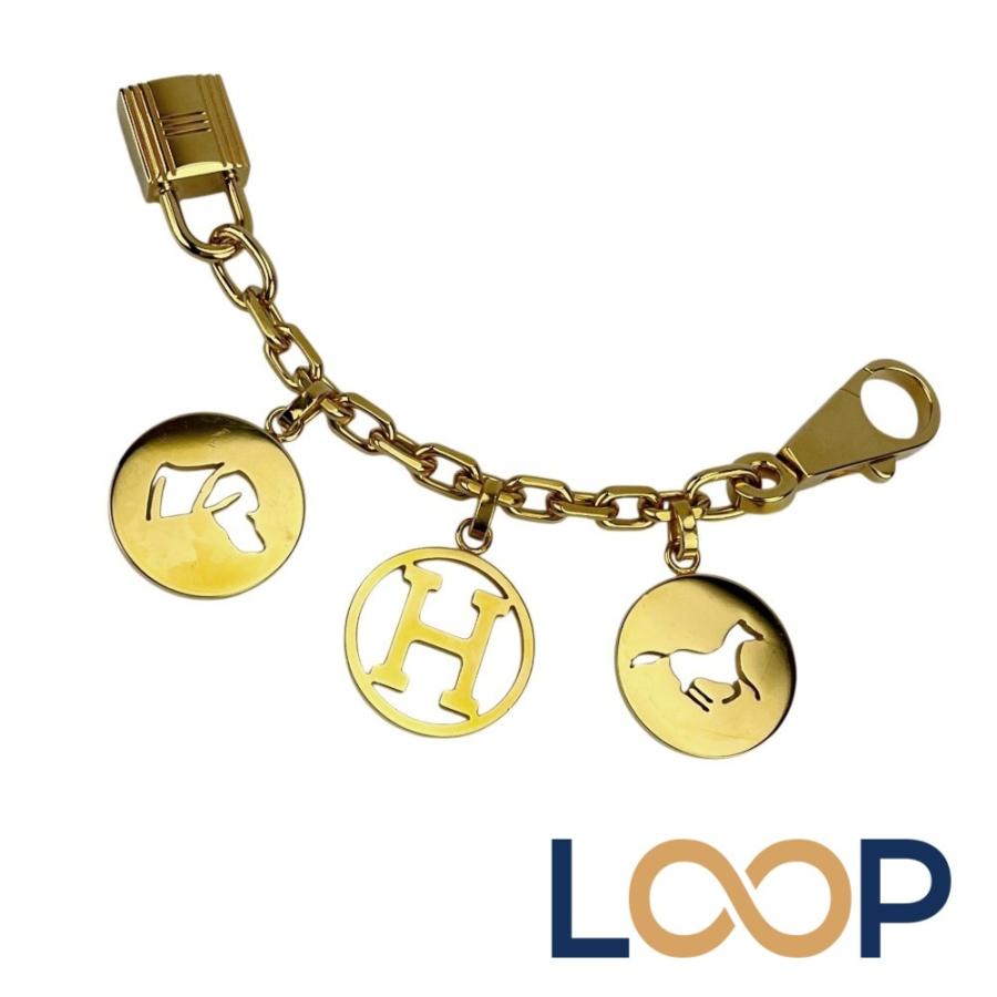 エルメス ■未使用■ アミュレット4 ブルロック バッグ チャーム 馬 犬 カデナ GP ゴールド 箱【698033】13 | 