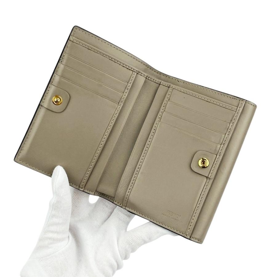 フェンディ ■中古■ ピーカブー 二つ折り 財布 ウォレット レザー グレー【698149】13 |  | 06