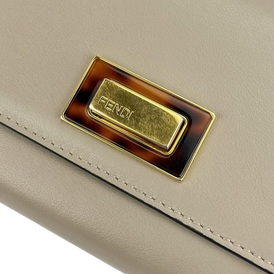 フェンディ ■中古■ ピーカブー 二つ折り 財布 ウォレット レザー グレー【698149】13 |  | 09