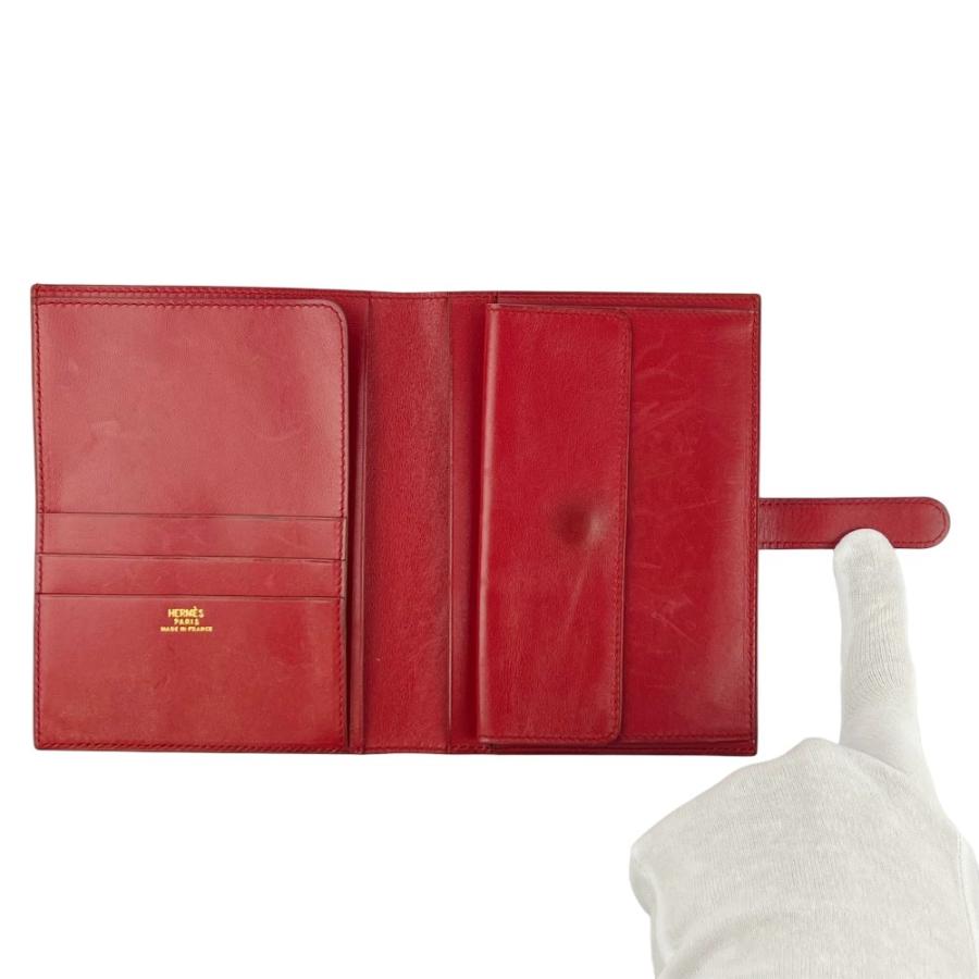 エルメス ■中古■ ソミュール ディアンヌ 二つ折り 財布 コンパクト ヴォーガリバー ルージュヴィフ ゴールド 〇X刻 【698422】8 |  | 06
