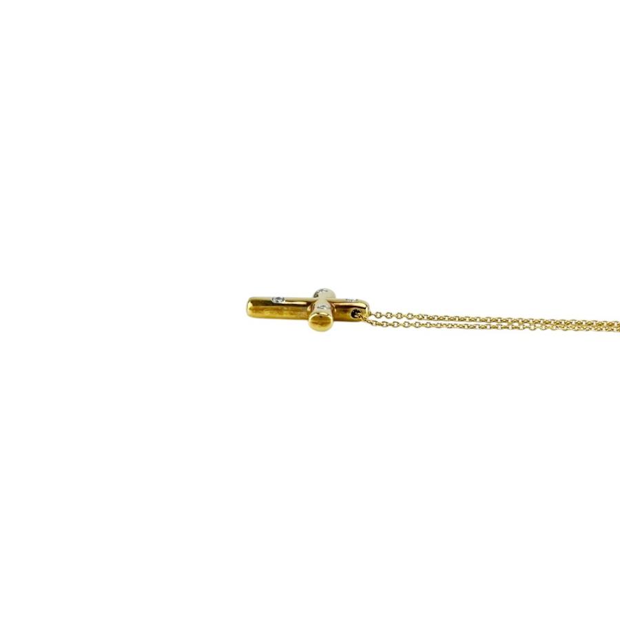 ティファニー ■新同■磨き済■ ドッツ クロス ダイヤ ネックレス アクセサリー 4PD K18 YG750 イエローゴールド 約5g 【699245】11 |  | 02