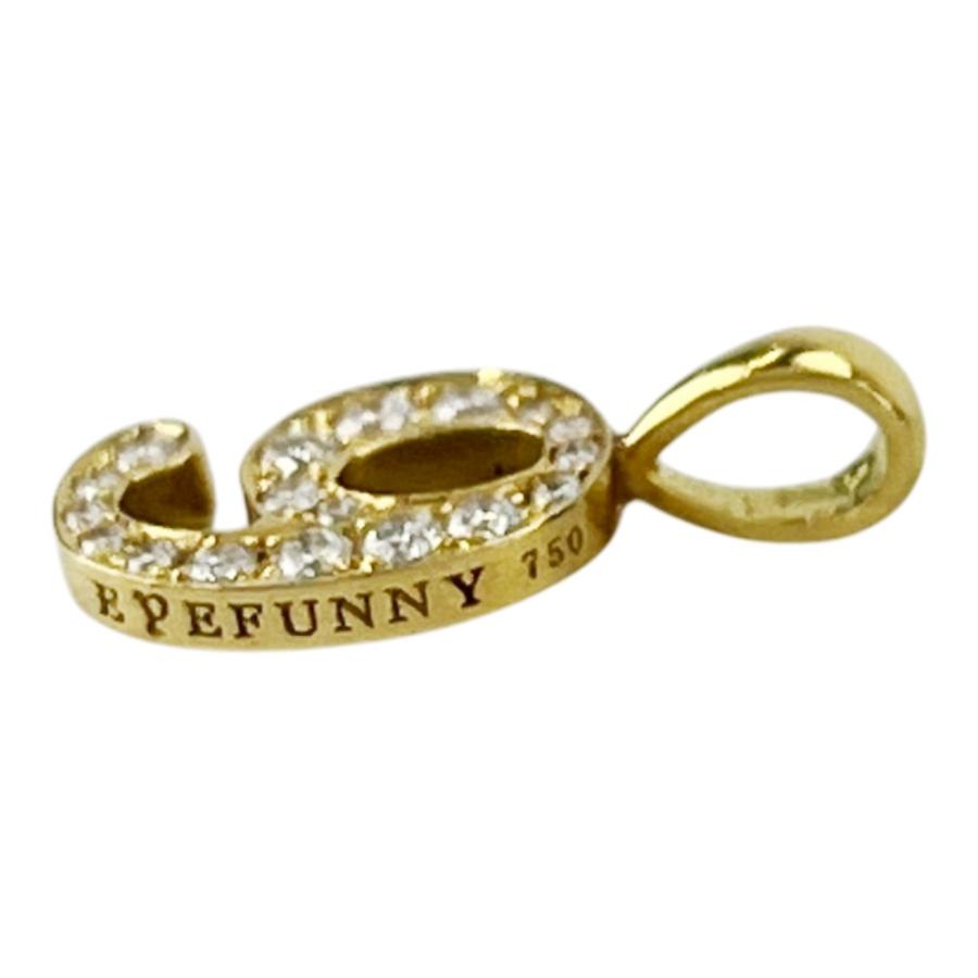 アイファニー ■美品■ No.9 ペンダント トップ チャーム ネックレス アクセサリー ゴールド YG750 K18 ダイヤ 1.0g 【699252】5 |  | 06