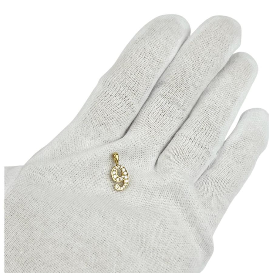 アイファニー ■美品■ No.9 ペンダント トップ チャーム ネックレス アクセサリー ゴールド YG750 K18 ダイヤ 1.0g 【699252】5 |  | 09