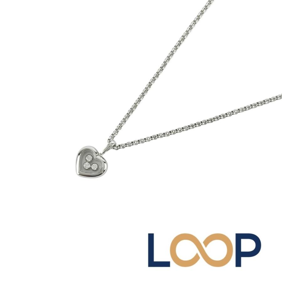 ショパール ■新同■磨き済■ ハッピーダイヤモンド ハート ネックレス アクセサリー K18 WG ホワイトゴールド 約11.9g 箱 【699313】11 | 