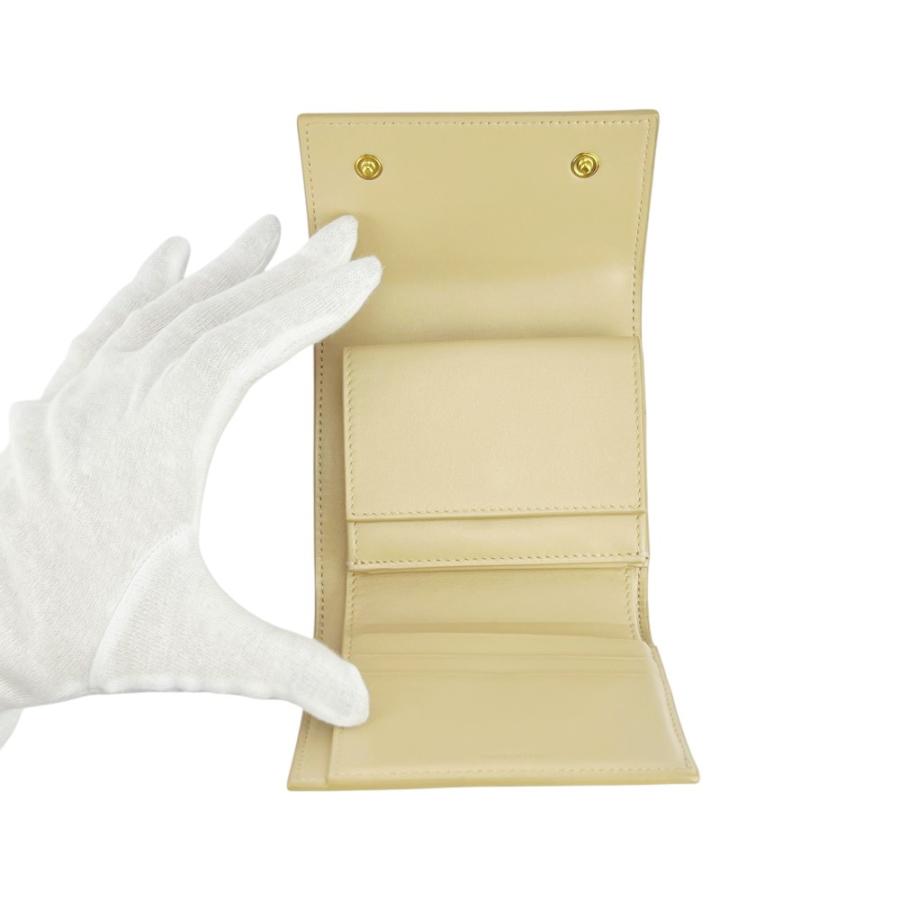 セリーヌ ■美品■ スミール トリフォールド ウォレット 二つ折り 財布 札入れ 小銭入れ レザー ベージュ 箱 【700231】5 |  | 07