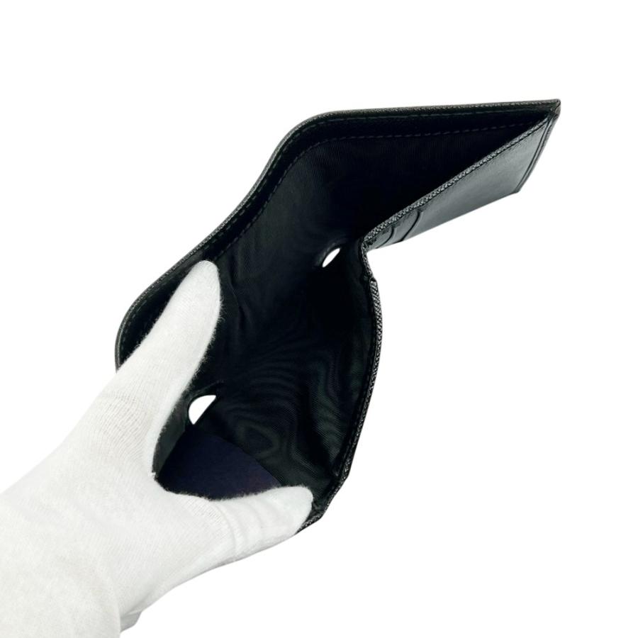 プラダ ■未使用■ トライアングル ロゴ 三つ折り 財布 コンパクト ウォレット レザー サフィアーノ ブラック NERO 2MH041 箱【700385】5 |  | 07