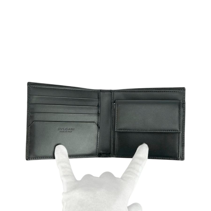 ブルガリ ■未使用■ BB MAN 二つ折り 財布 ウォレット サイフ 札入れ 小銭入れ ロゴプレート レザー ブラック 280899 箱 【700408】5 |  | 06