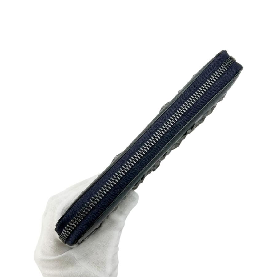 ジミーチュウ ■中古■ 長財布 ラウンド サイフ ウォレット スタッズ 星 スター レザー ネイビー シルバー 箱 【701337】5 |  | 04