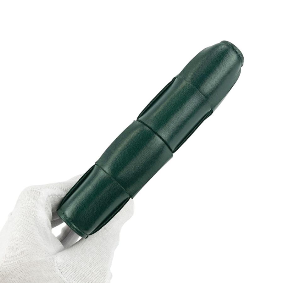 ボッテガヴェネタ ■美品■ マキシイントレチャート カセット 二つ折り 財布 ウォレット レザー グリーン 箱【702631】13 |  | 05
