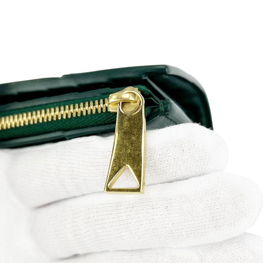 ボッテガヴェネタ ■美品■ マキシイントレチャート カセット 二つ折り 財布 ウォレット レザー グリーン 箱【702631】13 |  | 08