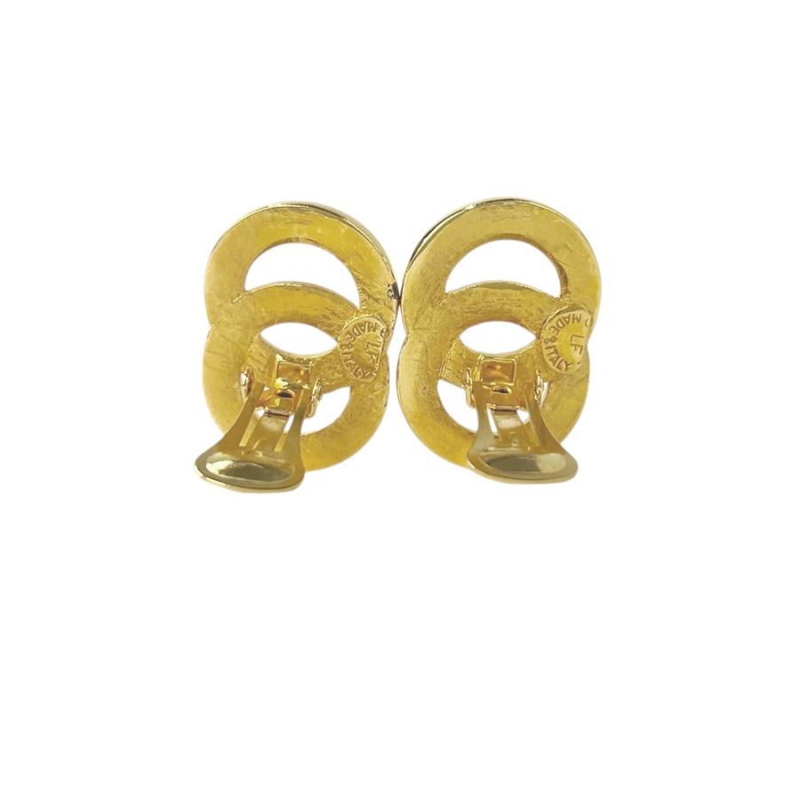 セリーヌ ■美品■ ダブルサークル イヤリング アクセサリー ゴールド GP 箱  【705366】3 |  | 01