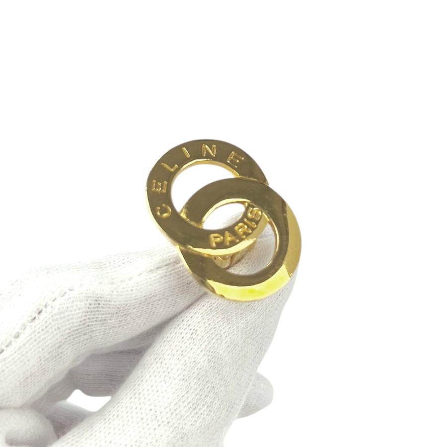 セリーヌ ■美品■ ダブルサークル イヤリング アクセサリー ゴールド GP 箱  【705366】3 |  | 06