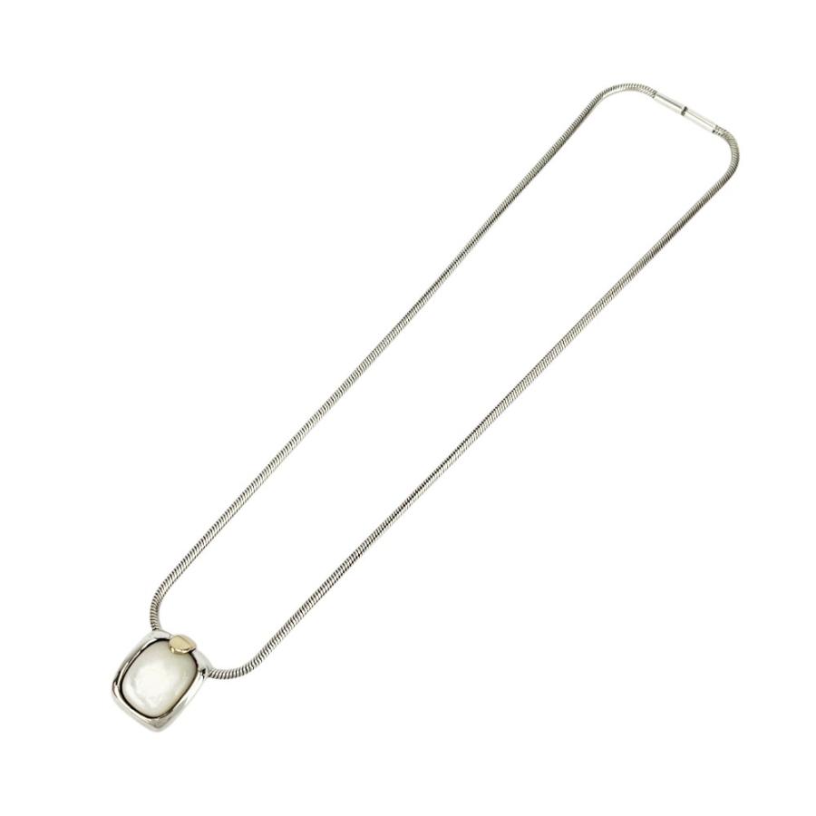 エルメス ■新同■磨き済■ シェルストーン ネックレス コンビ SV925 K18 YG750 シルバー イエローゴールド 19.6g 箱 【707827】13 |  | 08