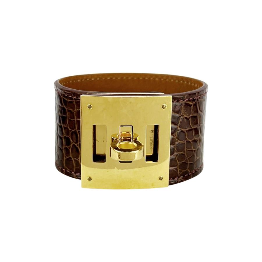 エルメス ■中古■ ケリードッグ ブレスレット アクセサリー アリゲーター GP ブラウン ゴールド □R刻【713545】13 |  | 04