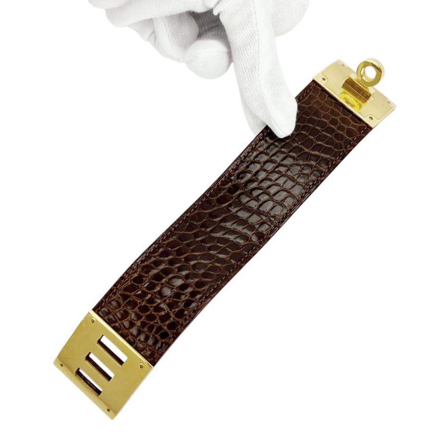 エルメス ■中古■ ケリードッグ ブレスレット アクセサリー アリゲーター GP ブラウン ゴールド □R刻【713545】13 |  | 09