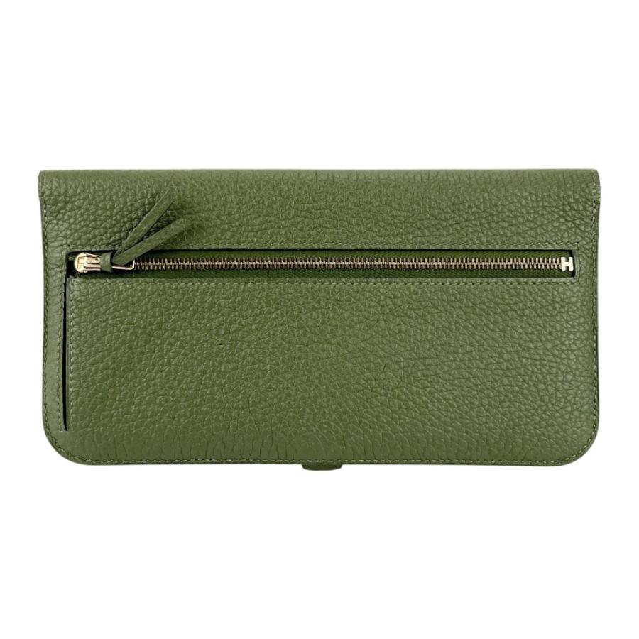 エルメス ■美品■ ドゴンロング 長財布 ウォレット トリヨン GP グリーン ゴールド □Q刻【714566】13 |  | 01