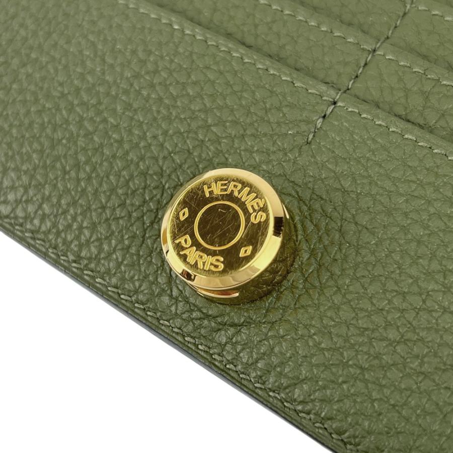 エルメス ■美品■ ドゴンロング 長財布 ウォレット トリヨン GP グリーン ゴールド □Q刻【714566】13 |  | 09