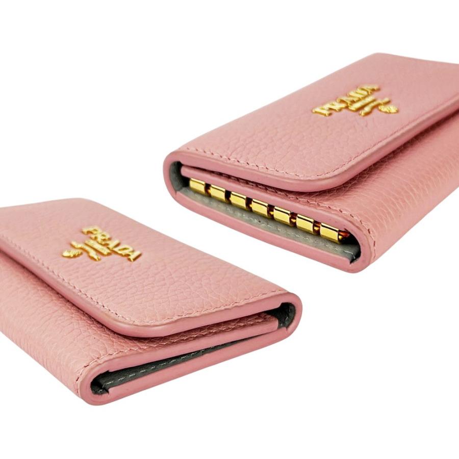 プラダ ■美品■ 6連 キーケース 鍵入れ レザー ピンク 1PG222 箱【714962】13 |  | 02