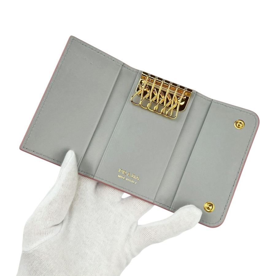 プラダ ■美品■ 6連 キーケース 鍵入れ レザー ピンク 1PG222 箱【714962】13 |  | 04