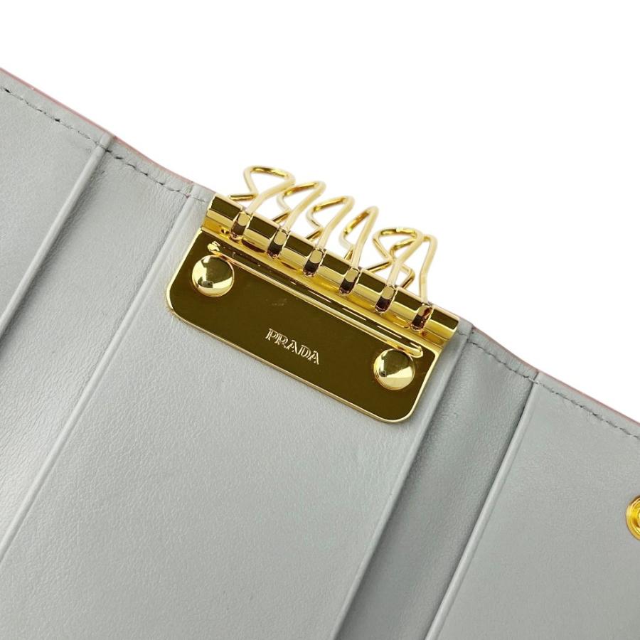 プラダ ■美品■ 6連 キーケース 鍵入れ レザー ピンク 1PG222 箱【714962】13 |  | 06
