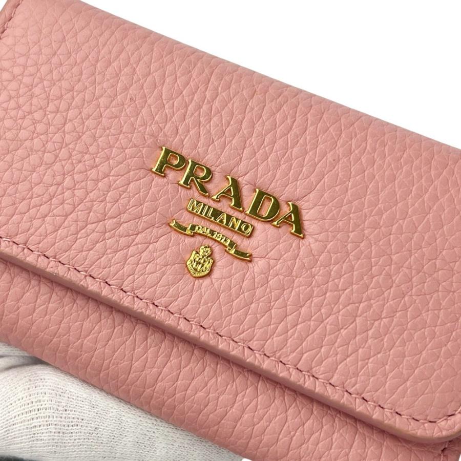 プラダ ■美品■ 6連 キーケース 鍵入れ レザー ピンク 1PG222 箱【714962】13 |  | 08